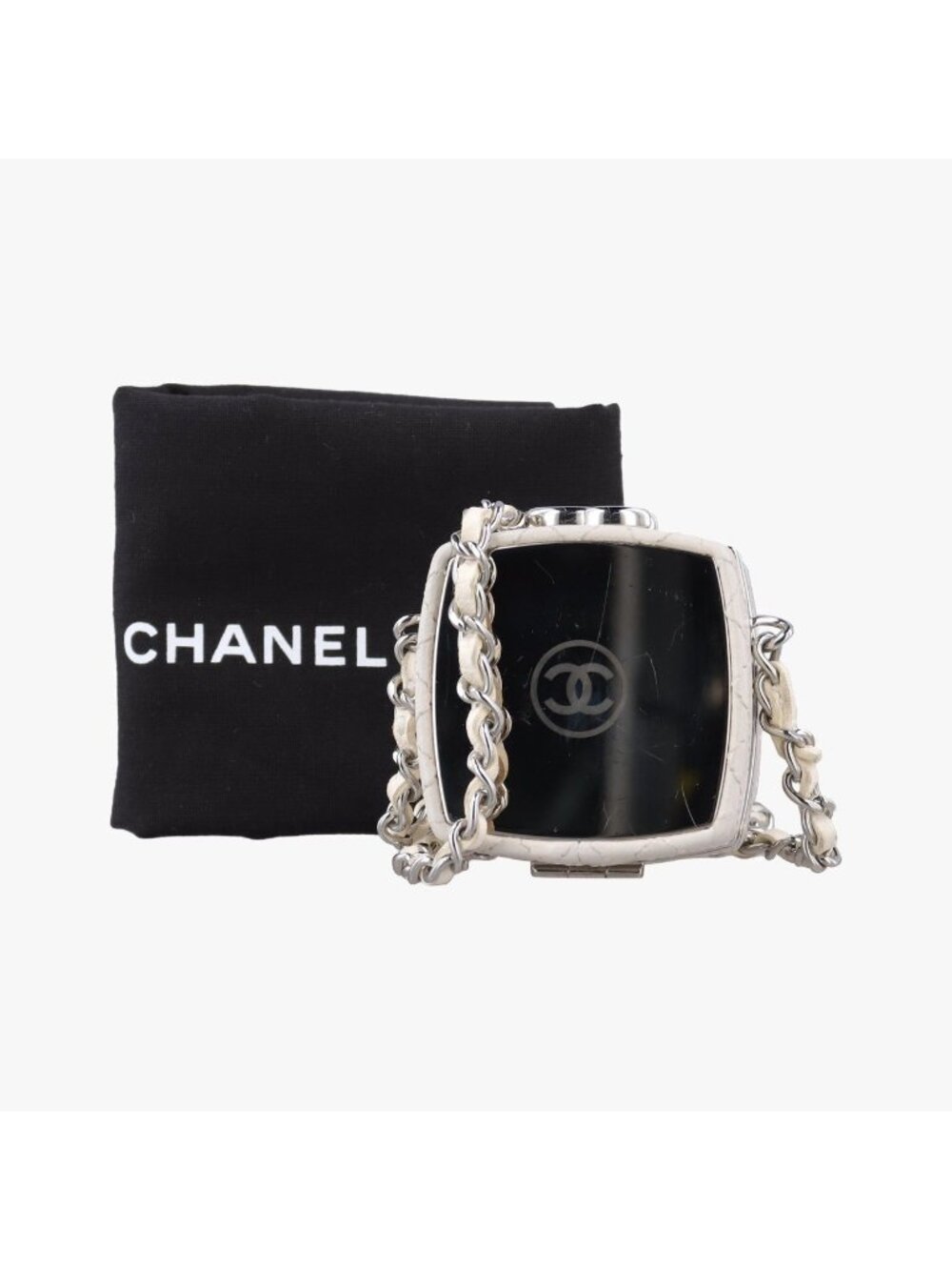 Chanel Makeup Box White Leather